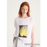 Biancalancia pamut-viszkóz póló mintával E26-465J 18 