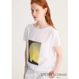 Biancalancia pamut-viszkóz póló mintával E26-465J 18 