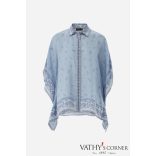 Van Laack selyem tunika mintával 230102 720 Tuja