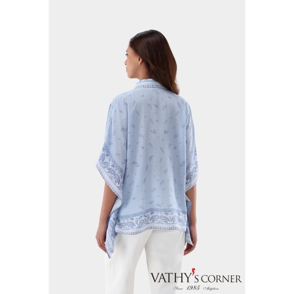 Van Laack selyem tunika mintával 230102 720 Tuja