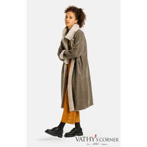 Werner Christ kifordítható hosszú báránybőr kabát 72 2359 424 Madita 