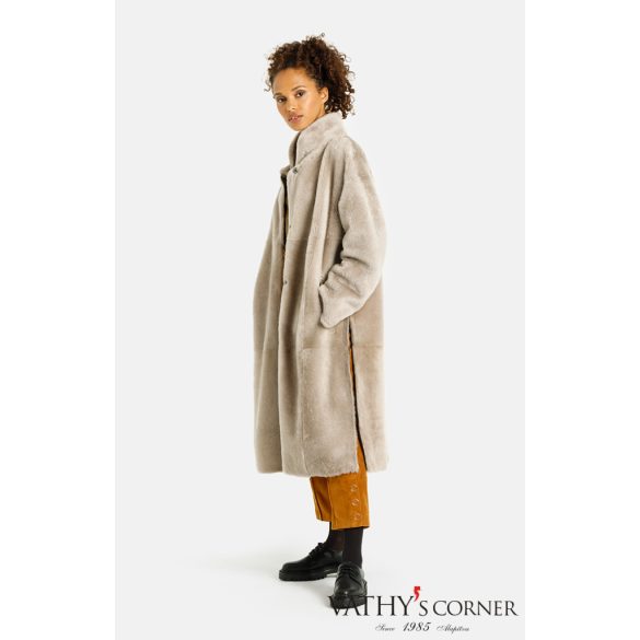 Werner Christ kifordítható hosszú báránybőr kabát 72 2359 424 Madita 