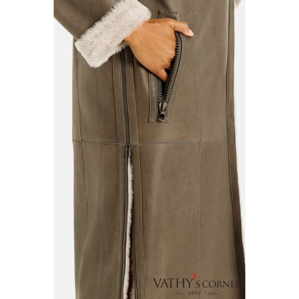 Werner Christ kifordítható hosszú báránybőr kabát 72 2359 424 Madita 