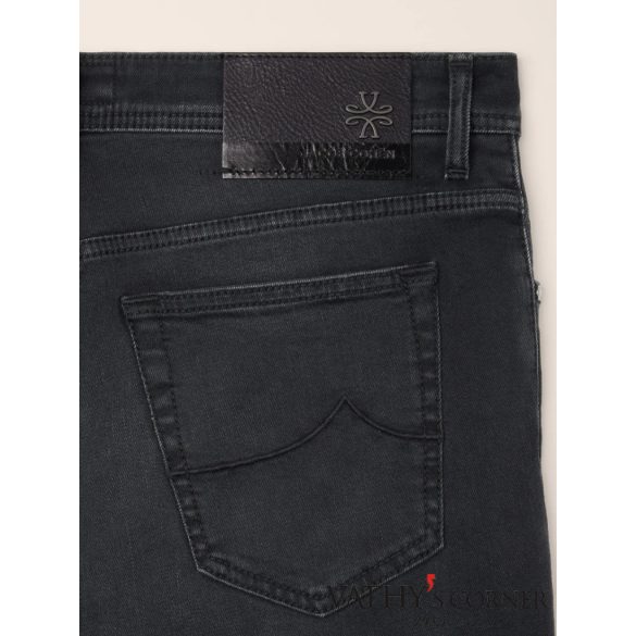 Jacob Cohen Nick Slim Super Slim farmer fekete, rugalmas, organikus pamutból S3622 V1 500D 