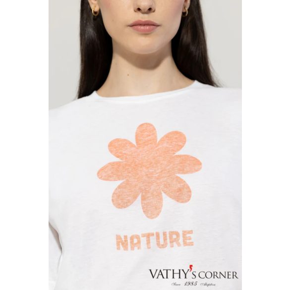 Luisa Cerano póló virágos grafikával 318233/7723 1006