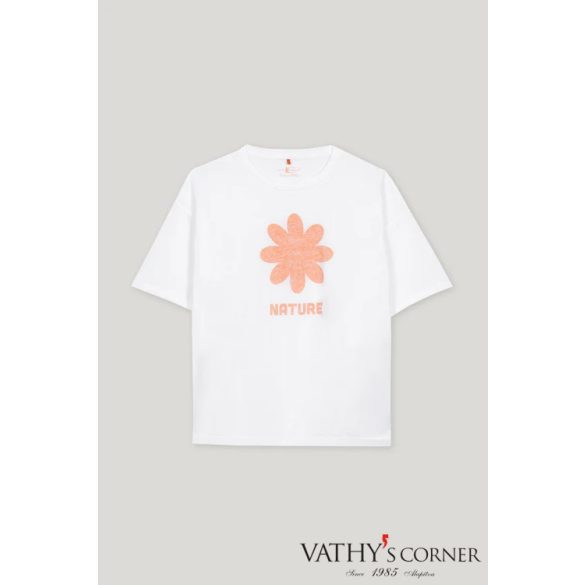 Luisa Cerano póló virágos grafikával 318233/7723 1006