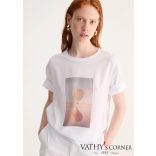 Biancalancia pamut-viszkóz póló mintával E26-460J 02