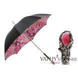 Pasotti női duplafalú esernyő drágakő fogantyúval 189N 58112/65 W68 RED 