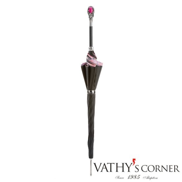 Pasotti női duplafalú esernyő drágakő fogantyúval 189N 58112/65 W68 RED 