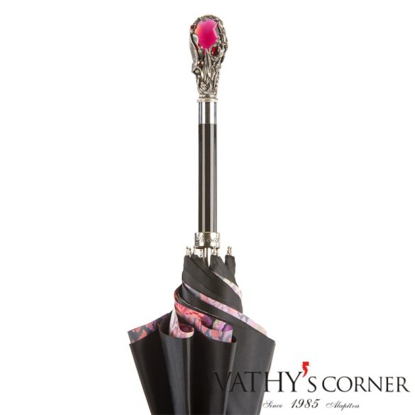 Pasotti női duplafalú esernyő drágakő fogantyúval 189N 58112/65 W68 RED 