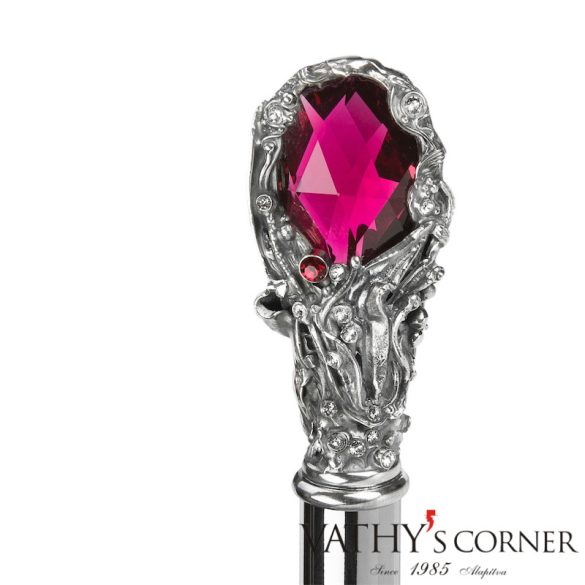 Pasotti női duplafalú esernyő drágakő fogantyúval 189N 58112/65 W68 RED 