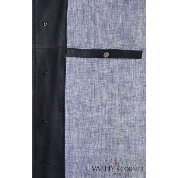 Werner Christ férfi Clint velúr háromnegyedes kabát ( len bélés)