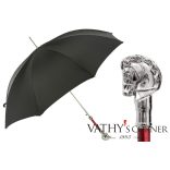 Pasotti elegáns esernyő ezüst ló fogantyúval bordó nyéllel