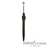 Pasotti elegáns esernyő ezüst ló fogantyúval bordó nyéllel