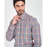 Paul&shark Pamut puplin kockás ing COP3009 146 