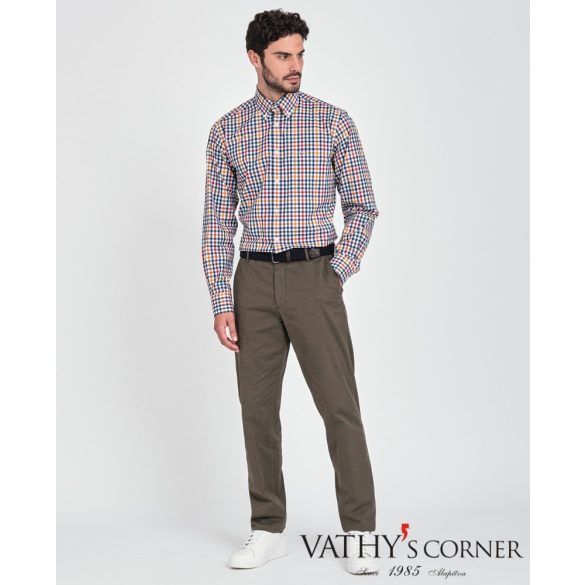 Paul&shark Pamut puplin kockás ing COP3009 146 