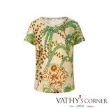 Riani len póló levélnyomattal 548605-8228 858 