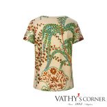 Riani len póló levélnyomattal 548605-8228 858 