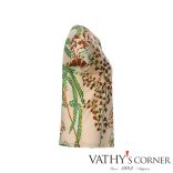 Riani len póló levélnyomattal 548605-8228 858 