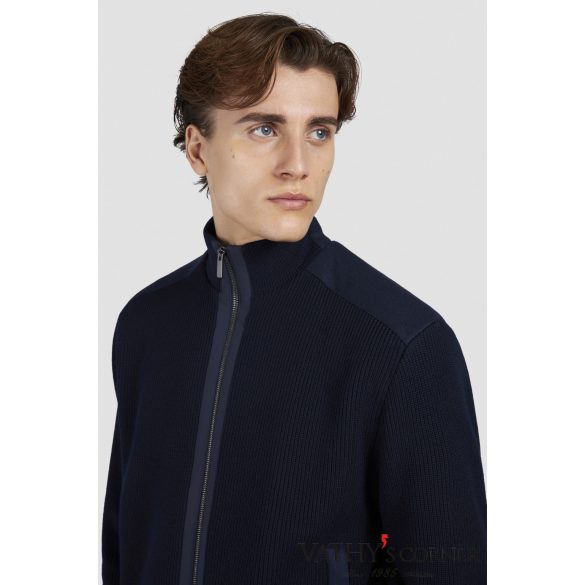 Paul&Shark Cipzáras kardigán Soft Cool Touch gyapjúból Typhoon® Re-4x4 Stretch részletekkel 15311247 050 