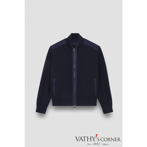 Paul&Shark Cipzáras kardigán Soft Cool Touch gyapjúból Typhoon® Re-4x4 Stretch részletekkel 15311247 050 