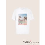 Jacob Cohen póló tenisz nyomattal M4530 A00 pálmás 