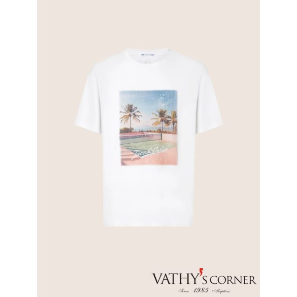 Jacob Cohen póló tenisz nyomattal M4530 A00 pálmás 