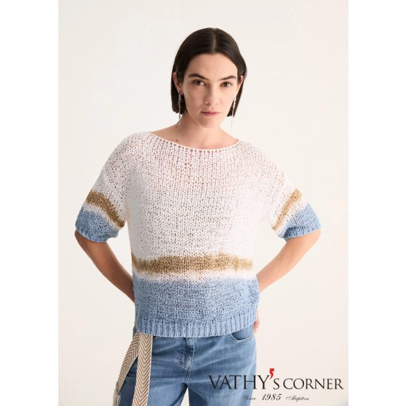 Biancalancia  kézzel festett vékony pulóver E26-205M 22 16 