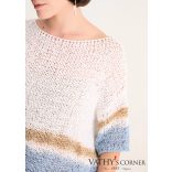 Biancalancia  kézzel festett vékony pulóver E26-205M 22 16 