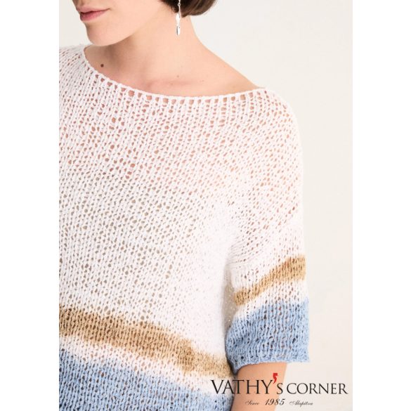 Biancalancia  kézzel festett vékony pulóver E26-205M 22 16 