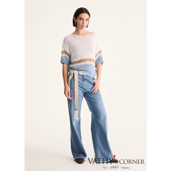 Biancalancia  kézzel festett vékony pulóver E26-205M 22 16 