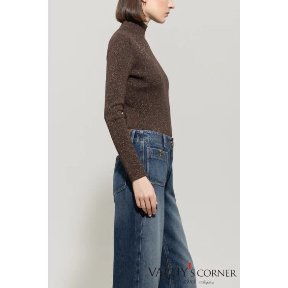 Luisa Cerano álló nyakú pulóver gyapjúkeverékből 128725/5933 780