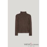 Luisa Cerano álló nyakú pulóver gyapjúkeverékből 128725/5933 780