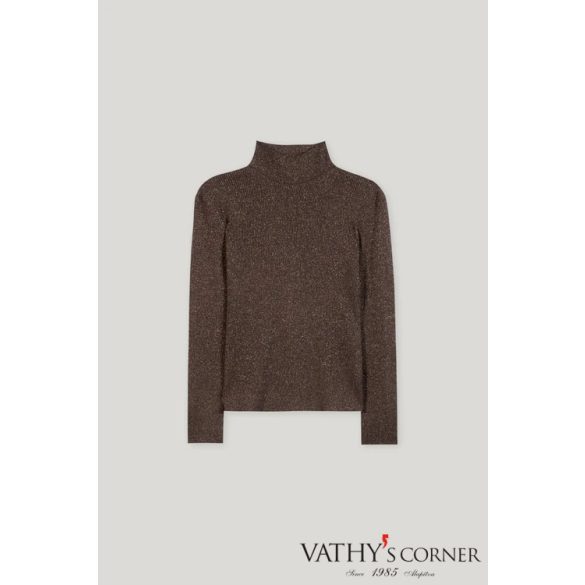 Luisa Cerano álló nyakú pulóver gyapjúkeverékből 128725/5933 780