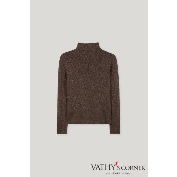 Luisa Cerano álló nyakú pulóver gyapjúkeverékből 128725/5933 780