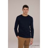 vanLaack hosszú ujjú sötétkék svájci pamut póló 180031 790 PARO 
