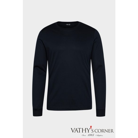 vanLaack hosszú ujjú sötétkék svájci pamut póló 180031 790 PARO 