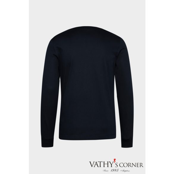 vanLaack hosszú ujjú sötétkék svájci pamut póló 180031 790 PARO 
