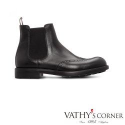 Morschi fekete bőr Chelsea csizma SD 44215 