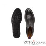 Morschi fekete bőr Chelsea csizma SD 44215 