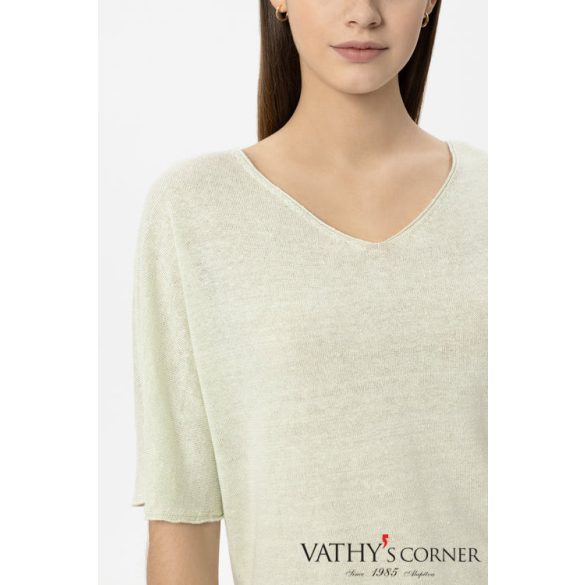 Luisa Cerano len pulóver V-nyakkal 138794/5345 316 