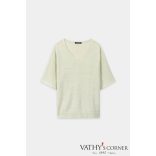 Luisa Cerano len pulóver V-nyakkal 138794/5345 316 