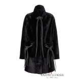 Werner Christ Női kifordítható báránybőr kabát bőrpántokkal 2883 666 Cilia 