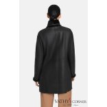 Werner Christ Női kifordítható báránybőr kabát bőrpántokkal 2883 666 Cilia 